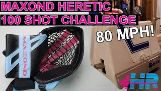 Maxond Heretic (Reason Y Prototype) hockey goalie catching glove 100 Shot Challenge