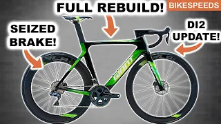 Giant Propel DI2 Service! Road Bike Rebuild!