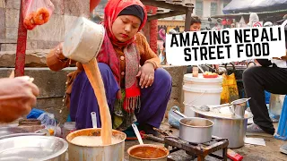 NEPALI STREET FOOD feast in KATHMANDU, Nepal | Best MOMOS in Kathmandu + traditional Newari food