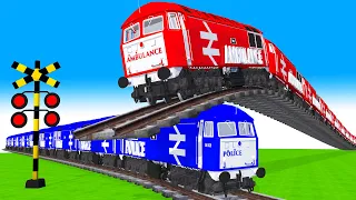 電車アニメ | Railway Crossing | 電車アニメ |railroad crossing fumikiri train #2