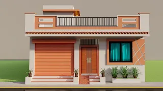 1 Shop 3 Bedroom house plan,3D dukan or makan ka naksha,village house plan,3D ghar ka naksha