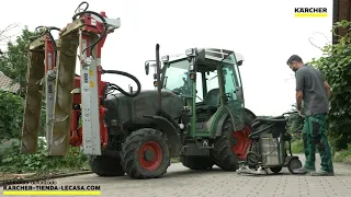 Cómo utilizar el aspirador Kärcher NT 75/2 TACT² ME TC ADV para limpiar maquinaria agrícola