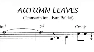 Scott Hamilton plays : Autumn Leaves (Solo Transcription)