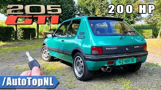 Peugeot 205 GTi | 2.0 16v ENGINE SWAP 200HP | POV Review by AutoTopNL