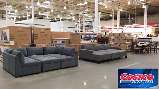 COSTCO FURNITURE SOFAS COUCHES ARMCHAIRS TABLES HOME DECOR SHOP WITH ME SHOPPING STORE WALK THROUGH