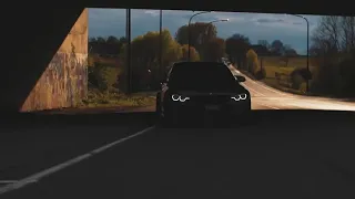 BMW F80 drifting. All Black