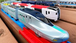 Assemble a plarail track layout | shinkansen alfa-x | long_long_shinkansen