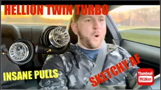 FIRST REACTION TO MY HELLION TWIN TURBO MUSTANG! (Sketchy AF)