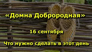 Народный праздник «Домна Доброродная». 16 сентября. Что нужно делать в этот день.