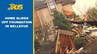 Dozens evacuated after home slides off foundation in Bellevue