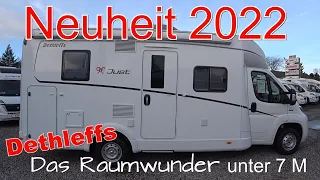 Brandneuer Grundriss Dethleffs 2022💖 Wohnmobil T6762 Just 90 Raumwunder auf 7 Meter✌Unsere Roomtour💖