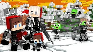 JJ Family and Mikey Family Became Arctic War in Minecraft (Maizen)