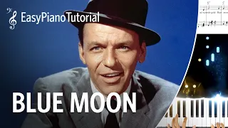Blue Moon (Frank Sinatra) - Piano Tutorial + Free Sheet Music