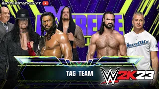 WWE 2K23 - Undertaker & Roman Reigns vs. Drew McIntyre & Shane McMahon: WWE Extreme Rules Tag Team