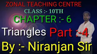 Class 10th (Math) Chapter 6 (Triangles) , Part :- 4