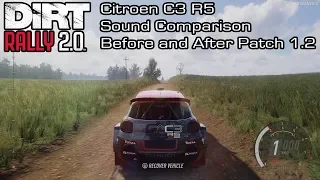 DiRT Rally 2.0 - Citroen C3 R5 Sound Comparison - Before and After Patch 1.2