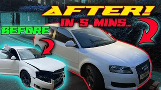 HOW I REBUILT A 2009 AUDI A3 IN 5 MINUTES LIKE TROTL - UK SALVAGE REBUILD