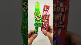 SNAKE SPRAY | SOUR FOAM | COSMIC SOUR CANDIES 100%  WAKES YOU UP 😂 #shorts