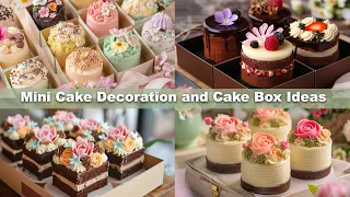 Delightful Mini Cakes and Creative Cake Box Ideas, Mini cakes, Floral Cake Decoration, Cake