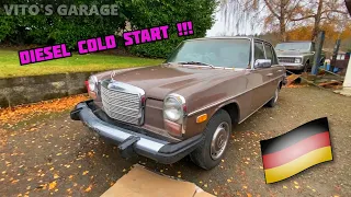 0C/ 32F Degree German Diesel Cold Start W115 1976 Mercedes 240D