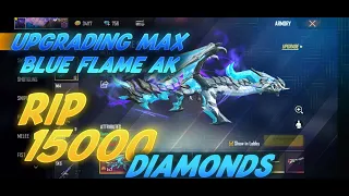 Upgrading Max Blue Flame Ak || New Emote || R.I.P 15000 Diamond🥺