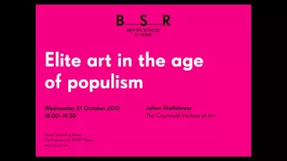 A lecture by Julian Stallabrass, 'Elite art in the age of Populism'