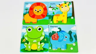 Best Learn Shapes with Animals and Vehicles Shape Matching Puzzle | Preschool Toddler Learning Video