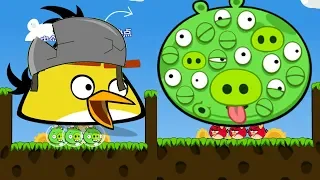 Angry Birds Cannon 3 - HUGE MAD CHUCK FORCE OUT GIANT 100 EYES PIG RESCUE GIRLFRIEND!