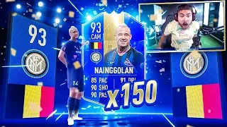 OMG I PACKED 93 TOTS NAINGGOLAN!! 150 SERIE A PACKS!! FIFA 19