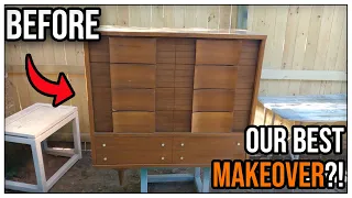 AMAZING MCM Dresser Transformation | Furniture Makeover | DIY Restoration - Mid-Century Modern