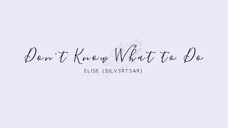 (Cover) BLACKPINK - Don't Know What to Do | Elise (Silv3rT3ar)