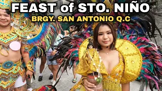 HAPPIEST PARADE in QUEZON CITY | FEAST of STO. NIÑO BRGY. SAN ANTONIO Q.C MANILA PHILIPPINES [4K] 🇵🇭