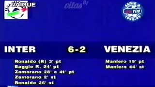 Inter-Venezia 6:2, 1998/99 - Domenica Sportiva (tripletta di Ivan Zamorano & doppietta di Ronaldo)