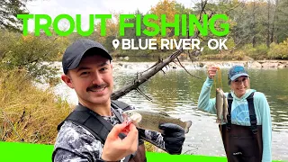 TROUT Fishing at the Blue River, OK