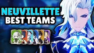 The BEST NEUVILLETTE Teams in Genshin Impact | Hypercarry, Electro Charged, and more! (Team guide)
