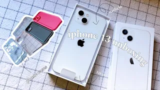 🍎 iphone 13 unboxing 2024 [ starlight, 128gb ] + accessories, set up, and camera test ✨