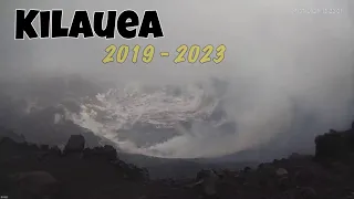 Kīlauea Timelapse (2019-2023) - Water lake to lava lake in 30sec