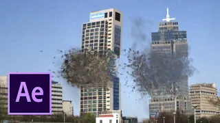 Crumbling Building Towers 3D Collapse (Adobe After Effects VFX) Explosion Destruction + Breakdown