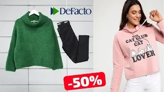 Скидки до 50% в магазинах "DeFacto"