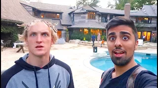 WE BROKE INTO LOGAN PAULS HOUSE *CAUGHT* !!!