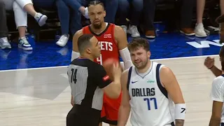 LUKA DONCIC GOT ON DILLION BROOKS NERVES AFTER INSTGATING HIM! LOL! CROSSES HIM!