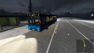 BUS DRIVER SIMULATOR - НОЧНОЙ НОВОГОДНИЙ РЕЙС ПО 503 МАРШРУТУ