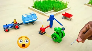 diy mini tractor water tank || how to make slime diesel engine science project || ‎@sunfarming7533 