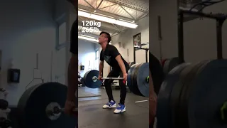 120kg/265lb Snatch Grip Deadlift for double