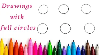 drawings with circles | ocean animals  drawing for kids #drawing #simple #drawingforkids #draw