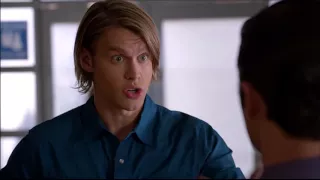 Glee - Sam Tells Blaine and Artie That He Got Bitten By A 'Snake' 5x02