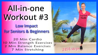 Total Body Cardio & Strength Workout | Low Impact Exercise for Seniors & Beginners | At Home Workout