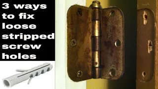 3 ways to fix loose stripped screw holes - DIY HACK