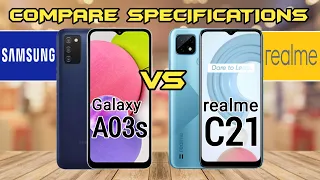 Samsung Galaxy A03s Vs Realme C21 || Hp Harga 1 Jutaan Ram 4GB