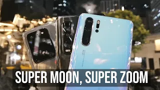Huawei P30 Pro vs Samsung Galaxy S20 Ultra vs OPPO Find X2 Pro Moon Zoom Quick Comparison!
